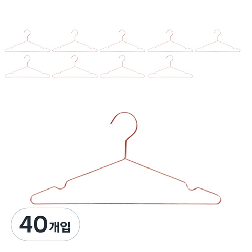 마이워니 메탈 로즈 골드 철제 옷걸이, 로즈골드, 40개