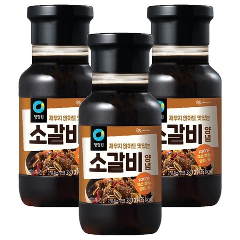 청정원 소갈비 양념, 280g, 3개