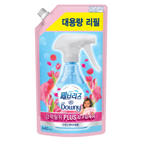 페브리즈 강력 탈취 PLUS & 구김 케어 리필, 640ml, 1개 
탈취/방향/살충