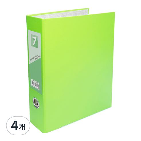 투코비 도노 D링 바인더 3공 A4 7cm, 연두, 4개