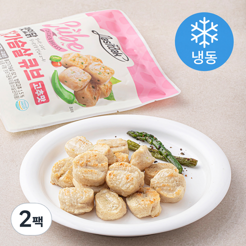 맛있닭 닭가슴살 큐브 고추맛 (냉동), 100g, 2팩