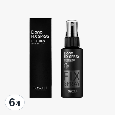 LOWELL 도노 픽스 헤어 스프레이, 6개, 60ml