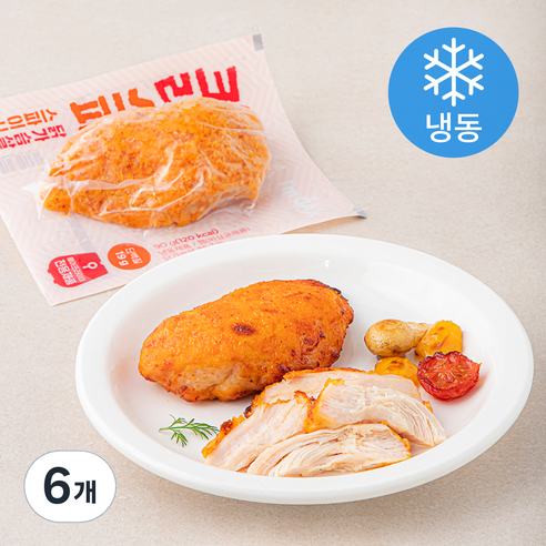 아임닭 크리스피 닭가슴살 스파이시 (냉동), 90g, 6개