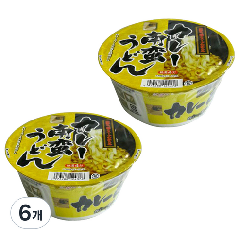 멘노스나오시 컵 카레 우동, 81g, 6개