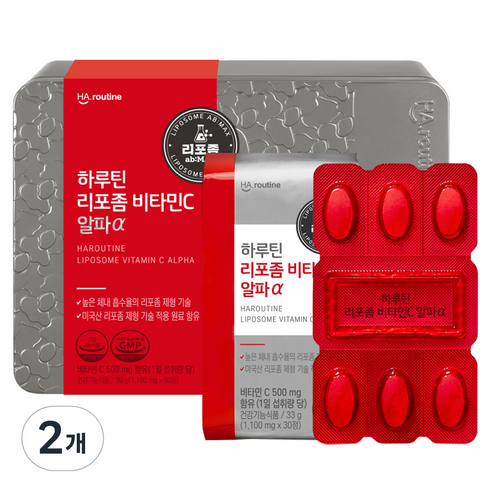 하루틴 리포좀 비타민C 알파 99g, 90정, 2개