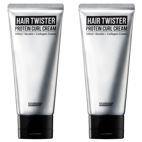 스웨거 헤어 트위스터 단백질 컬크림, 100ml, 2개