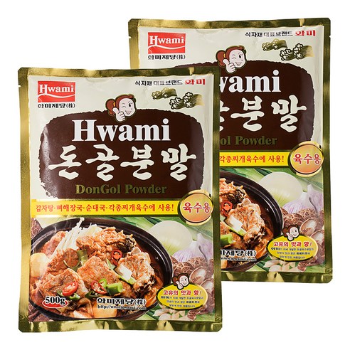 화미 돈골분말, 500g, 2개