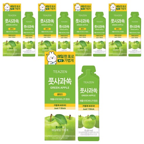 티젠 풋사과쏙 5포, 250g, 5개