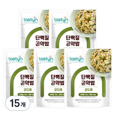 테이스틴 단백질곤약밥 곤드레, 150g, 15개