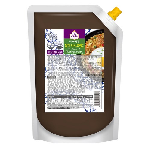 티아시아키친 발리 나시고랭 소스, 1kg, 1개