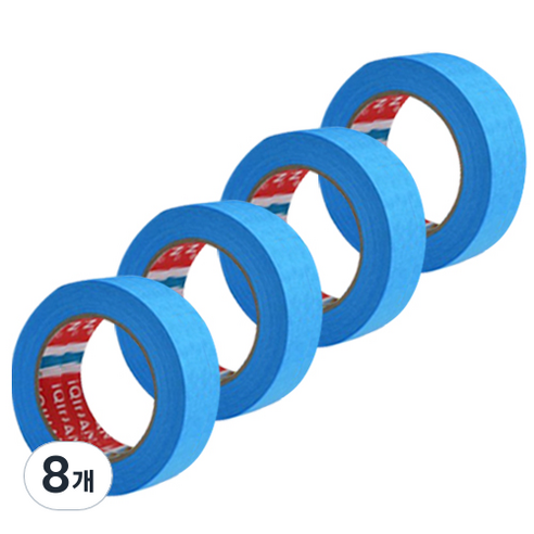 iQIHAN 다다 칼라 마스킹테이프 파랑 25 mm x 20 m, 8개