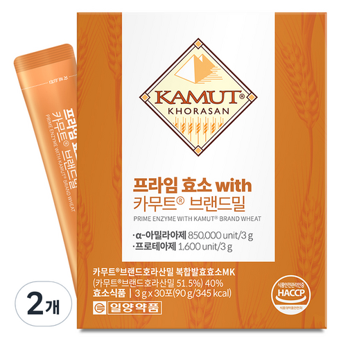 일양약품 프라임 효소 카무트 브랜드밀 30p, 2개