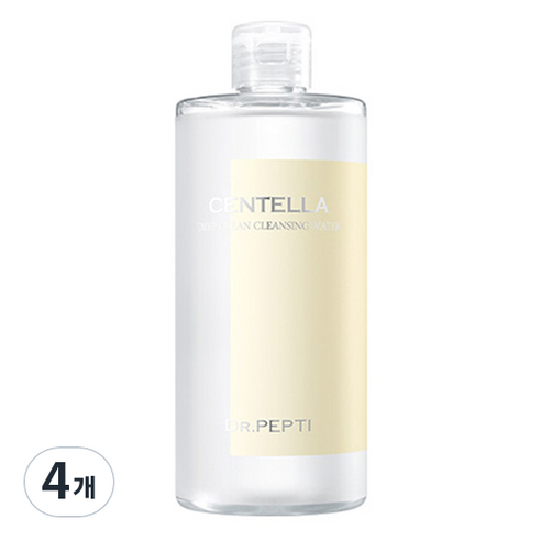 제이앤코슈 닥터펩티 센텔라 딥 클린 클렌징 워터, 400ml, 4개