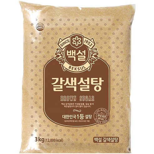 백설 갈색설탕, 3kg, 2개