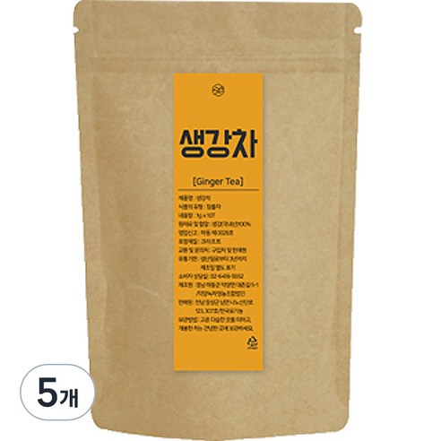 한국유기농 생강차, 1g, 50개입, 5개