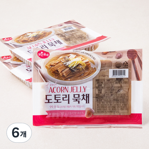 맑은물에 도토리묵채, 300g, 1개입, 6개