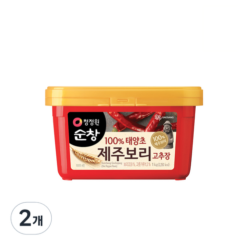 청정원 제주보리 고추장, 1kg, 2개