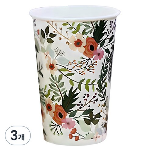 투고팩 플라워 테이크아웃종이컵 390ml, 50개입, 3개