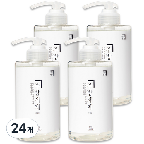 살림백서 주방세제 청귤향, 500ml, 24개