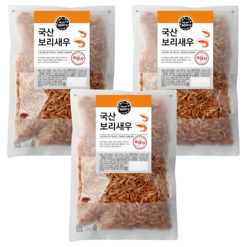 마켓밀러 국산 보리새우, 200g, 3개
