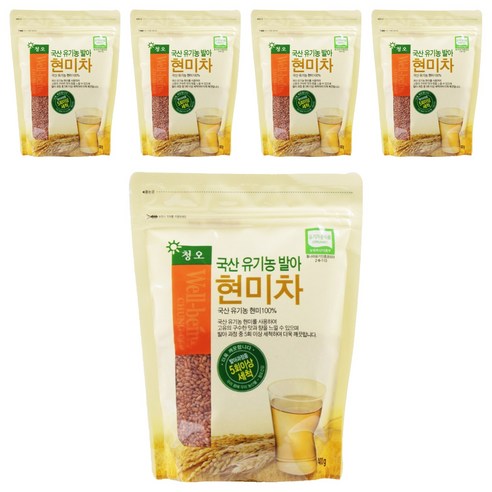 청오 유기농 발아 현미차 알곡, 400g, 1개입, 5개