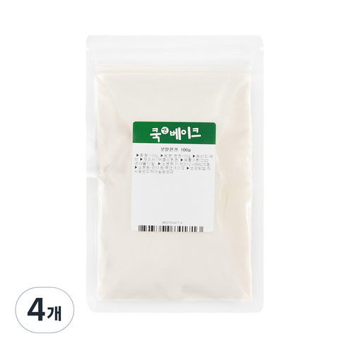 쿡앤베이크 분말 한천, 4개, 100g