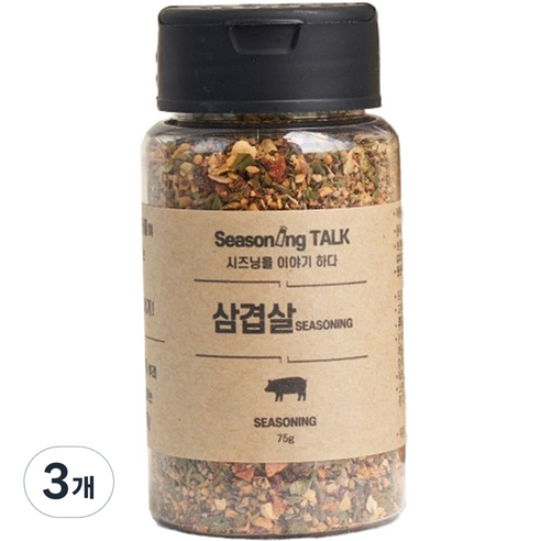 시즈닝톡 삼겹살 시즈닝, 3개, 75g