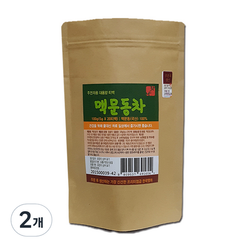아이앤티 주전자용 대용량 티백 맥문동차, 5g, 20개입, 2개