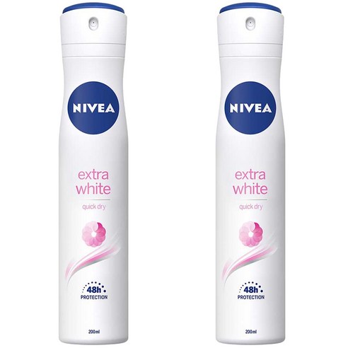 니베아 엑스트라 화이트 데오드란트 스프레이, 200ml, 2개