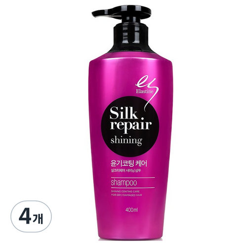 엘라스틴 실크리페어 퍼펙트 샤이닝 골드실크 샴푸, 400ml, 4개