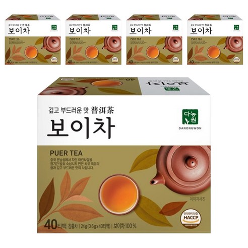 다농원 보이차, 0.6g, 40개입, 5개