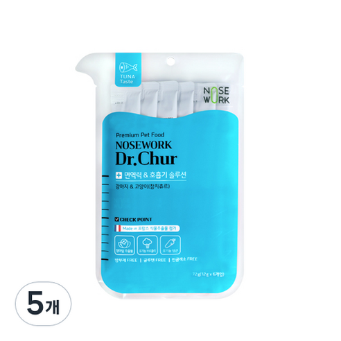 노즈워크 반려동물 닥터 츄르 12g x 6p, 참치맛, 5개
