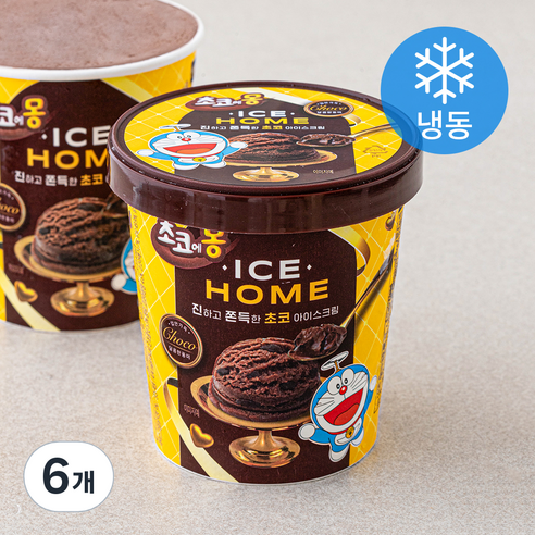 초코에몽 아이스홈 아이스크림 (냉동), 474ml, 1개입, 6개