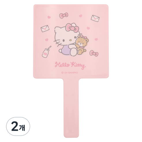 뷰티홈 산리오캐릭터즈 사각손거울 대, 헬로키티, 2개