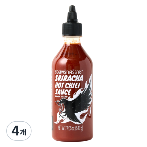 라벤 스리라차 핫 칠리 소스, 540g, 4개