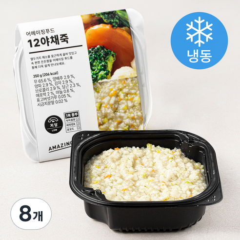 어메이징푸드 12야채죽 (냉동), 350g, 8개