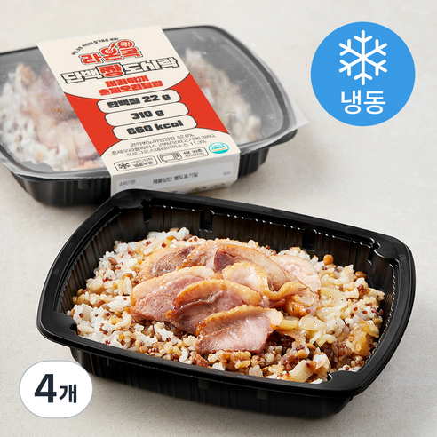 라온콕 단백짱 데리야끼 훈제 오리덮밥 (냉동), 310g, 4개