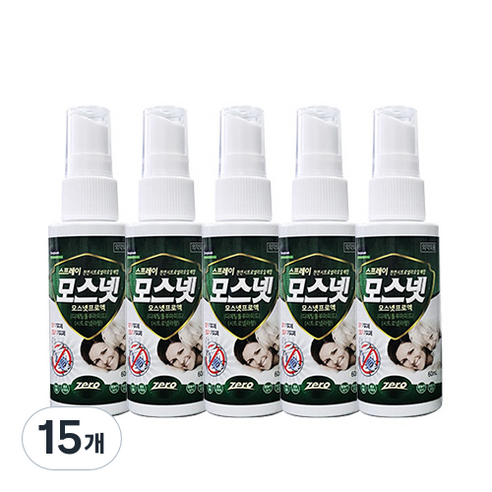 동국제약 모스넷 프로액 모기진드기 기피제, 15개, 1개입, 60ml