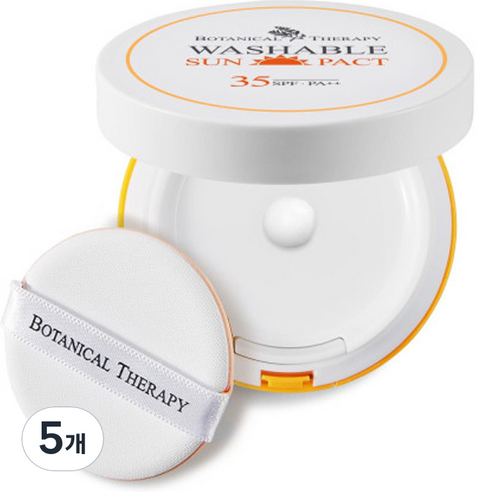 보타니컬테라피 워셔블 썬팩트 유아 선크림, 15g, 5개