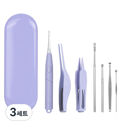 비타할로 LED 이어클리너 퍼플 세트, 3개