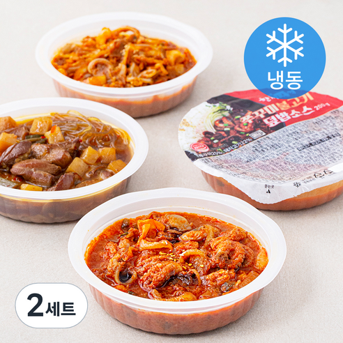 한끼의품격 한품 안주 C 매콤히로미찌 찜닭 덮밥소스 250g + 오돌뼈 210g + 쭈꾸미불고기 200g 세트 (냉동), 2세트