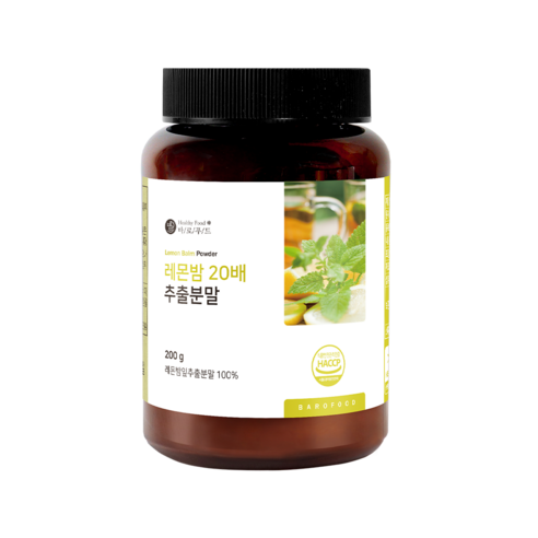 바로푸드 레몬밤 20배 추출분말, 1개, 200g