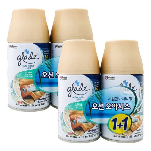 그레이드 자동분사 방향제 오션 이스케이프 리필, 269ml, 2개