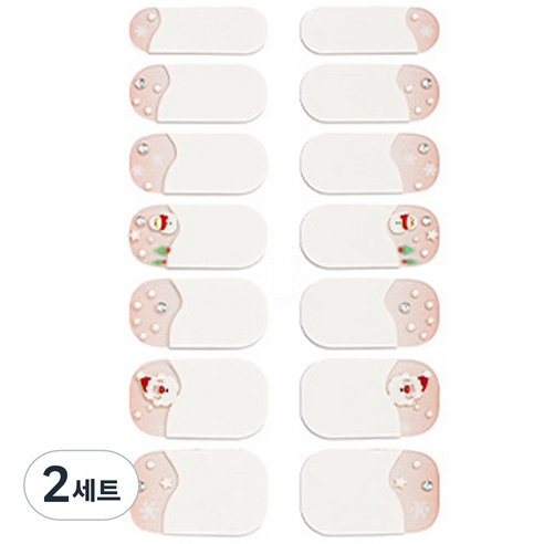 가이만 셀프 아트 네일스티커 세트, 2세트, ZX-3783