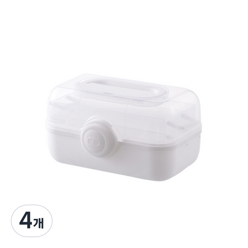아리코 깔끔공간 3단 구급상자 화이트 S, 4개