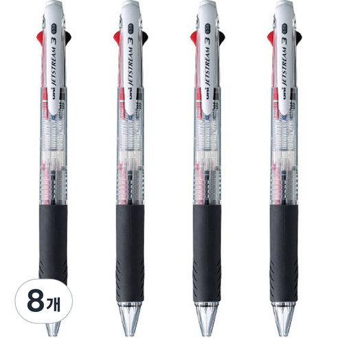 제트스트림 3색 볼펜 0.38mm, T, 8개