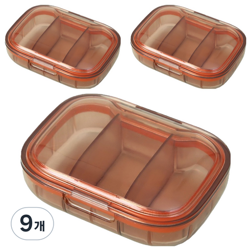 일상속반짝 3칸 약통 레드, 9개