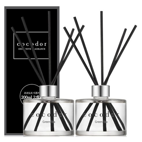 코코도르 퍼퓸 디퓨저, 그린티, 200ml, 2개