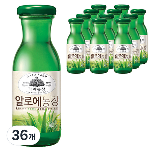 가야농장 알로에농장 180ml, 36개