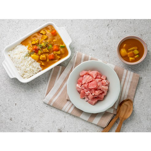 황금빛 카레를 더욱 빛내줄 [포크밸리] 무항생제 등심 (카레용)